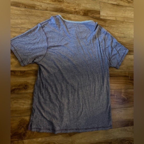 Rumors Originals Mens XL Purple and Grey Striped Short Sleeve Tee - Picture 4 of 12